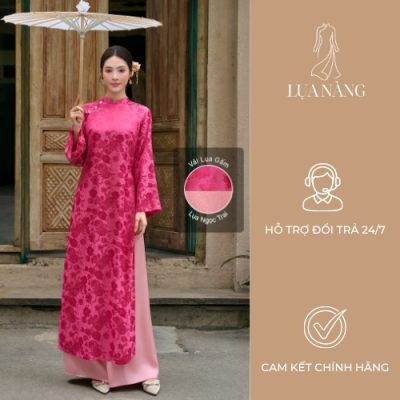 lua-nang-ao-dai-gam-hong-sen-quan-hong-nhat