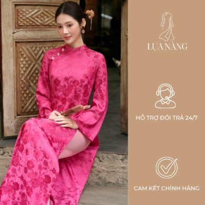 lua-nang-ao-dai-gam-hong-sen-quan-hong-nhat