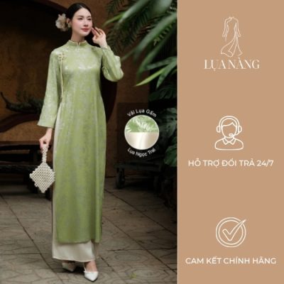 lua-nang-ao-dai-gam-xanh-com-quan-kem