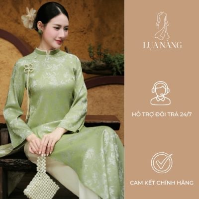 lua-nang-ao-dai-gam-xanh-com-quan-kem