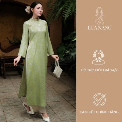 lua-nang-ao-dai-gam-xanh-com-quan-kem