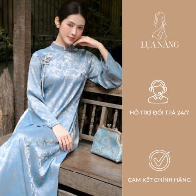 lua-nang-ao-dai-gam-xanh-duong-quan-kem