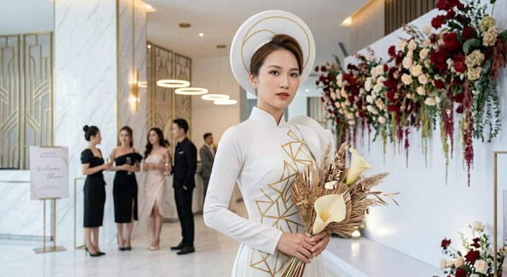 áo dài cưới lụa nàng