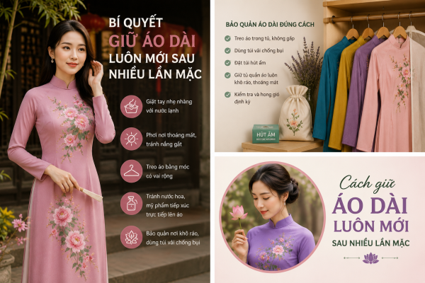 Cách giữ áo dài luôn mới sau nhiều lần mặc