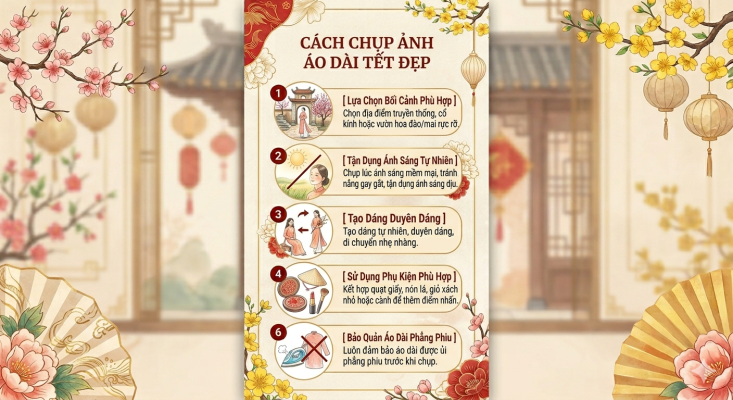 Cách Chụp Ảnh Áo Dài Tết Đẹp