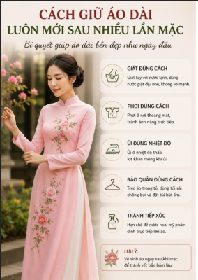 Cách giữ áo dài luôn mới sau nhiều lần mặc