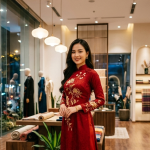 Mua Áo Dài Đẹp Ở Đâu? Địa Chỉ Mua Áo Dài Uy Tín Chất Lượng Hàng Đầu Mua áo dài truyền thống thêu tay hoa nổi cao cấp tại cửa hàng
